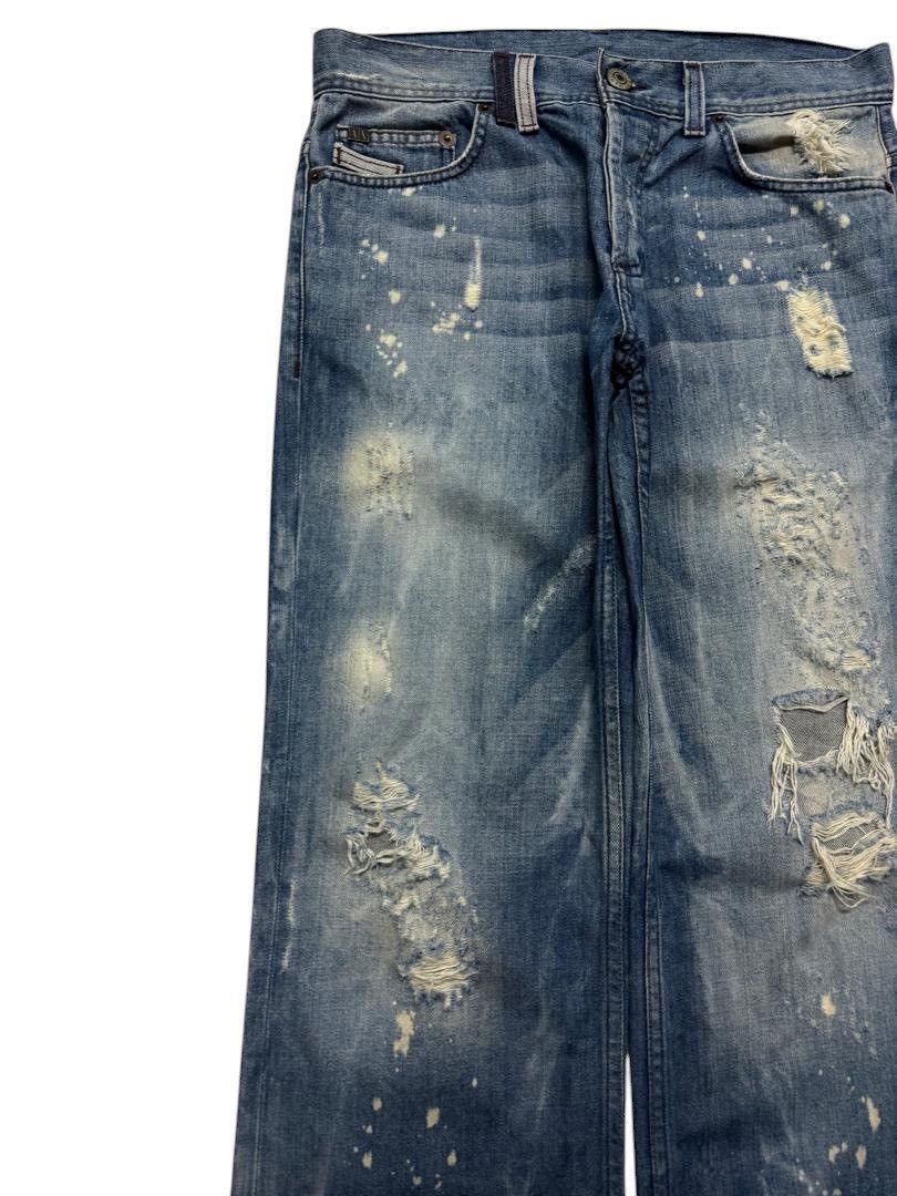 If Six Was Nine VINTAGE ARMANI EXCHANGE DESTROY SPLASHING FADED DENIM GRUNGE Size US 31 - 4 Thumbnail