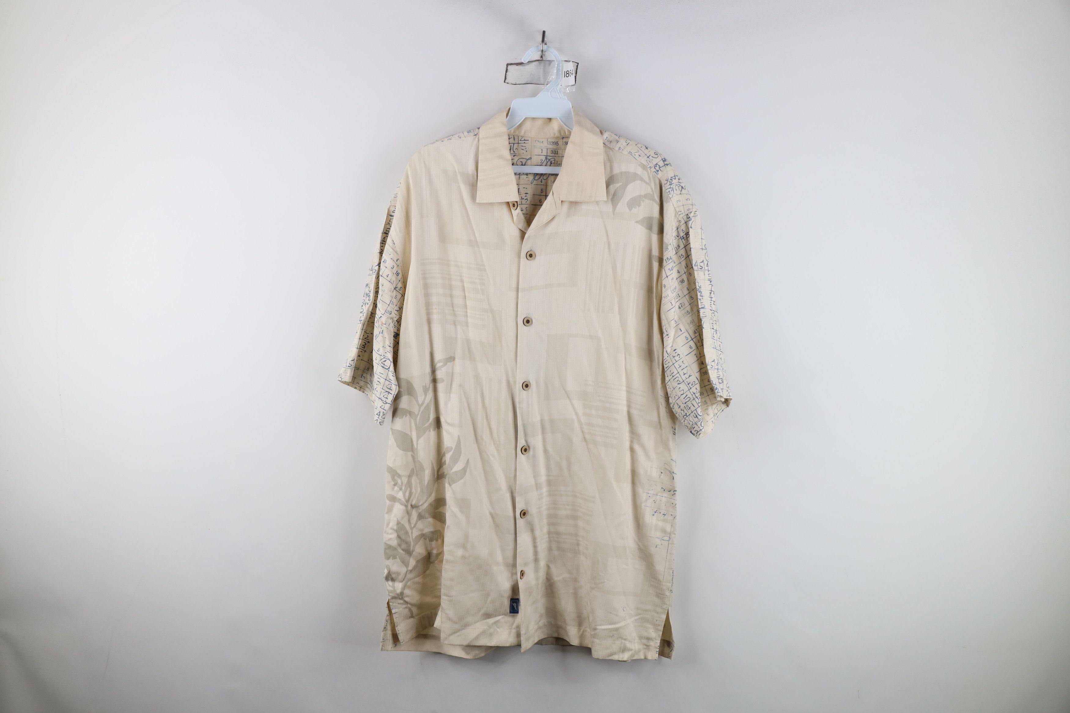 Tommy Bahama Vintage Tommy Bahama Geometric Leaf Camp Collar Button Shirt Size US L / EU 52-54 / 3 - 1 Thumbnail