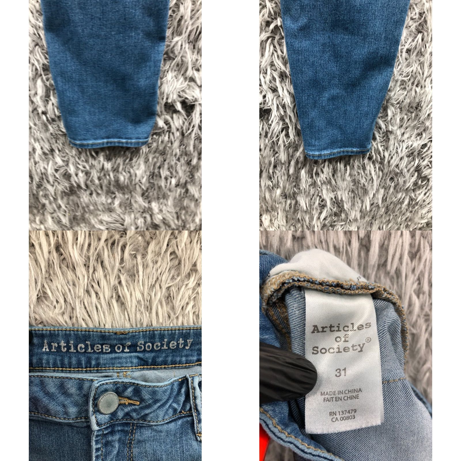 Vintage Articles of Society Skinny Jeans Size 31 Womens Medium Wash Blue Jeans Regular 5-Pocket Denim Size 24" / US 00 / IT 34 - 8 Thumbnail