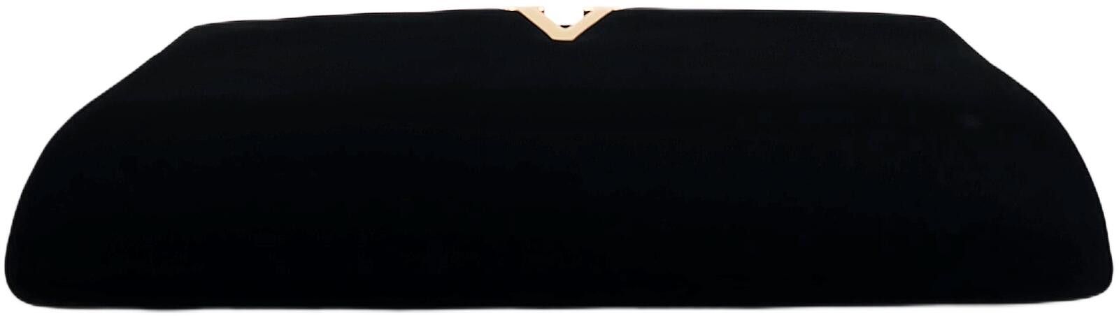 Other Elegant Black Velvet Clutch with Gold Chain Detachable Strap Size ONE SIZE - 4 Thumbnail