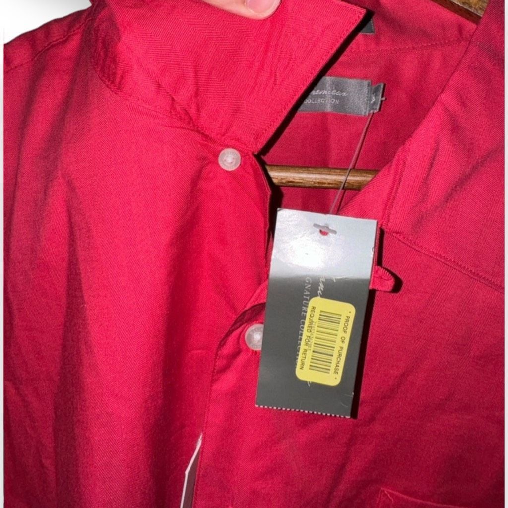 Cremieux NWT Daniel Cremiux Red S/S Camp Collar Button Up Bowling Shi Size US XL / EU 56 / 4 - 8 Thumbnail