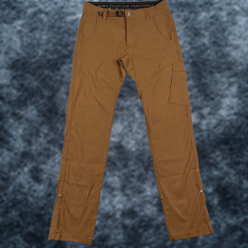 Prana prAna Stretch Zion II Straight Pants Hiking Belt Roll Snap Up 28x32 Mens Beige Size US 28 / EU 44 - 1 Thumbnail