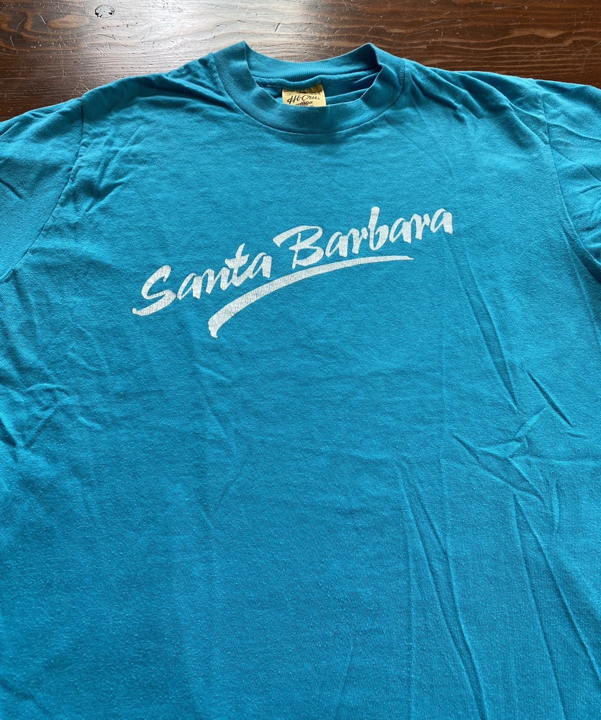 Vintage Vintage 80’s Santa Barbara Blue Single Stitch Tee Size US M / EU 48-50 / 2 - 2 Thumbnail