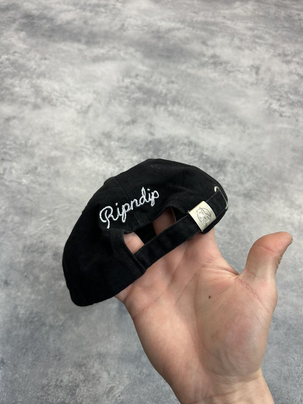 RIPNDIP Rip N Dip Cap Embroidered Centre Logo Cat Black Baseball Hat Size ONE SIZE - 10 Thumbnail