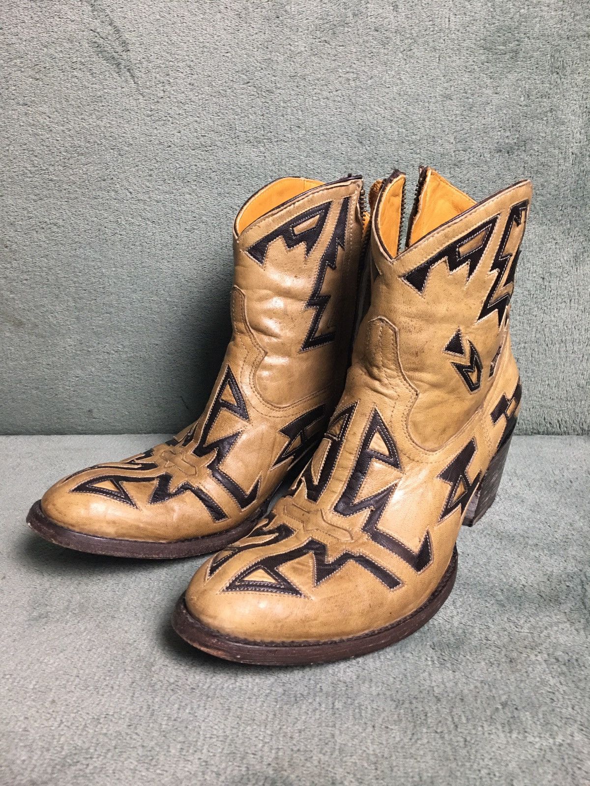 Handmade × Old Gringo Old Gringo Mexicana Brown Embroidered Ankle Boots EU38 US8 Size US 8 / IT 38 - 3 Thumbnail