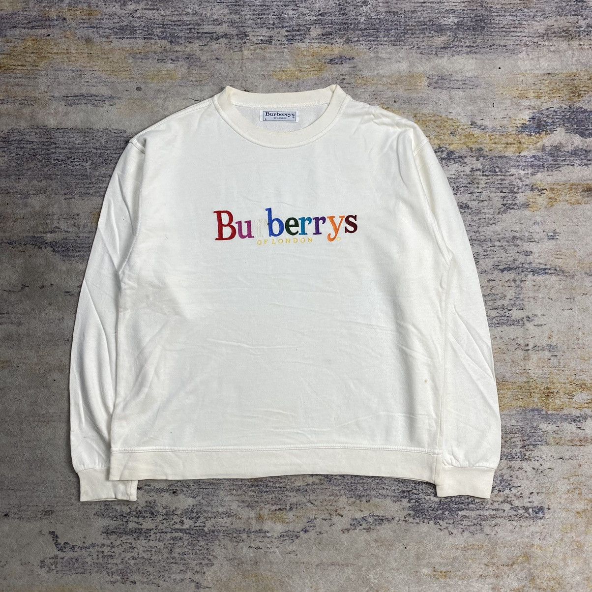 Burberry × Vintage Vintage Burberrys embroidery logo sweatshirt Size US L / EU 52-54 / 3 - 1 Thumbnail