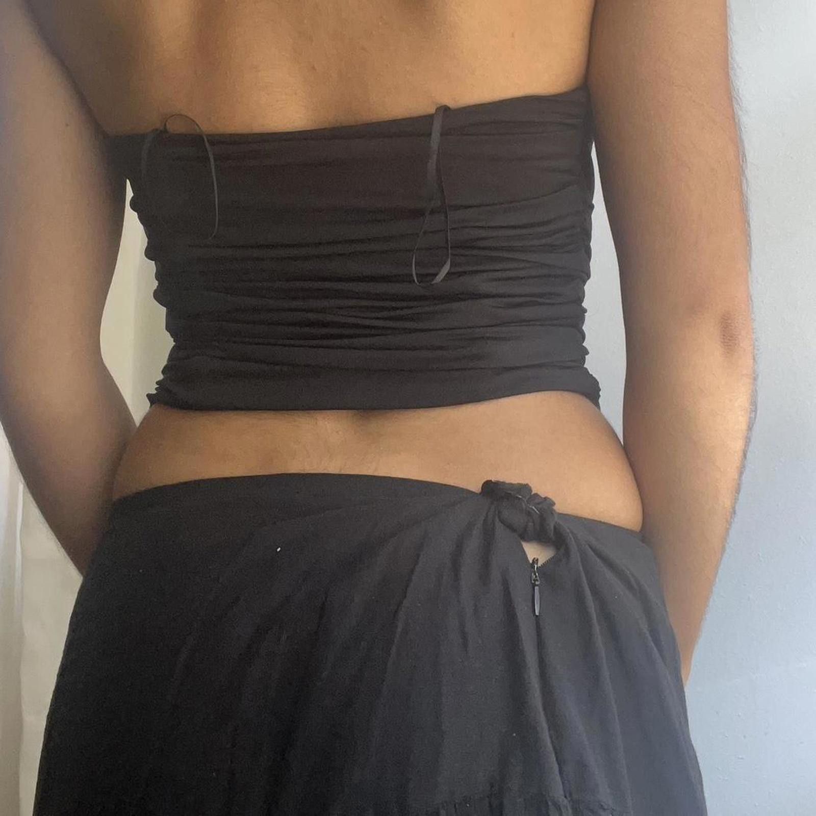 Express Black ruched bustier top #goth #punk #festivalvibes Size ONE SIZE - 4 Thumbnail