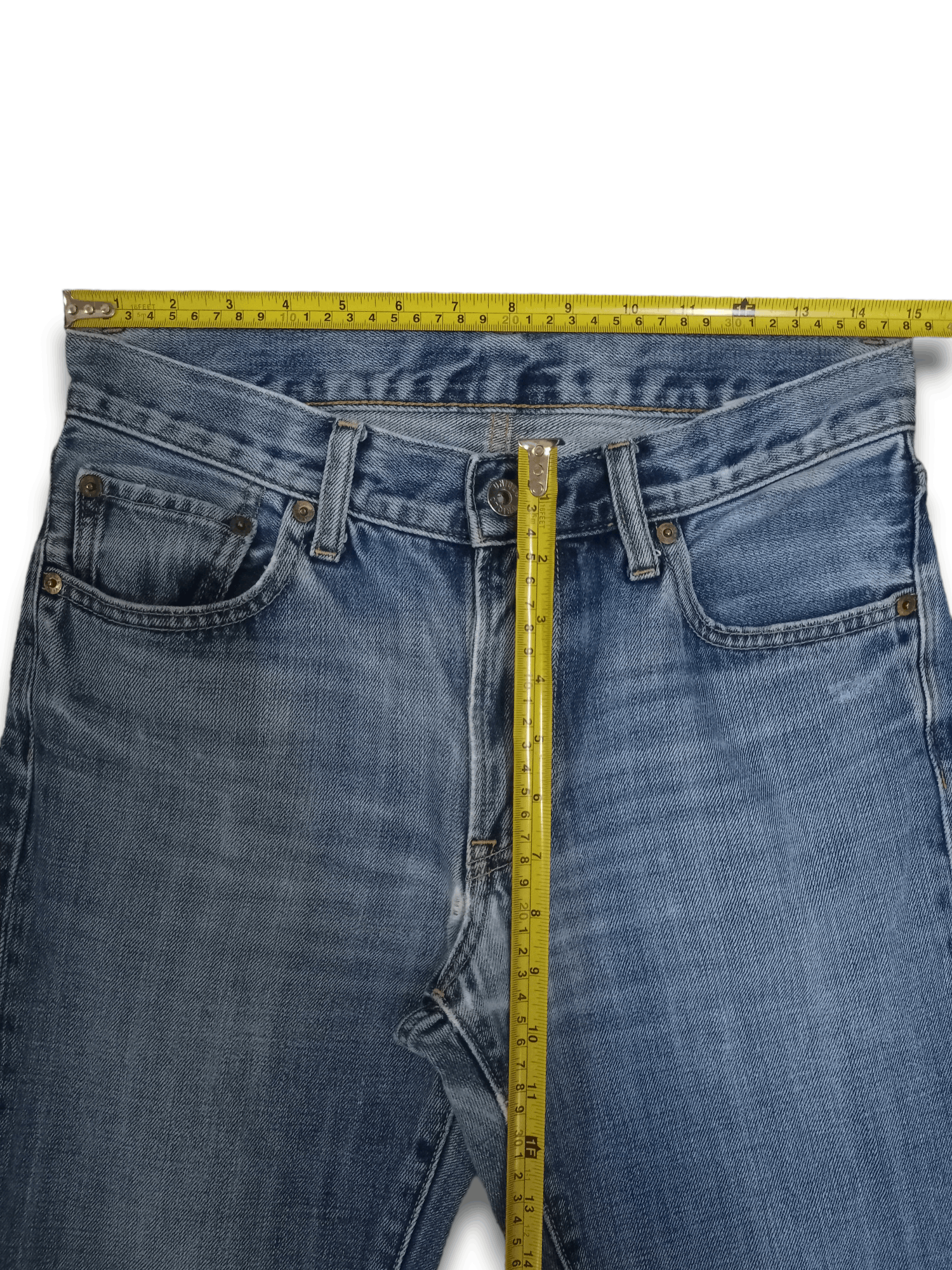 Japanese Brand × Uniqlo Vintage Japanese Uniqlo Blue Wash Distressed Jeans 30x30 Size US 30 / EU 46 - 8 Thumbnail