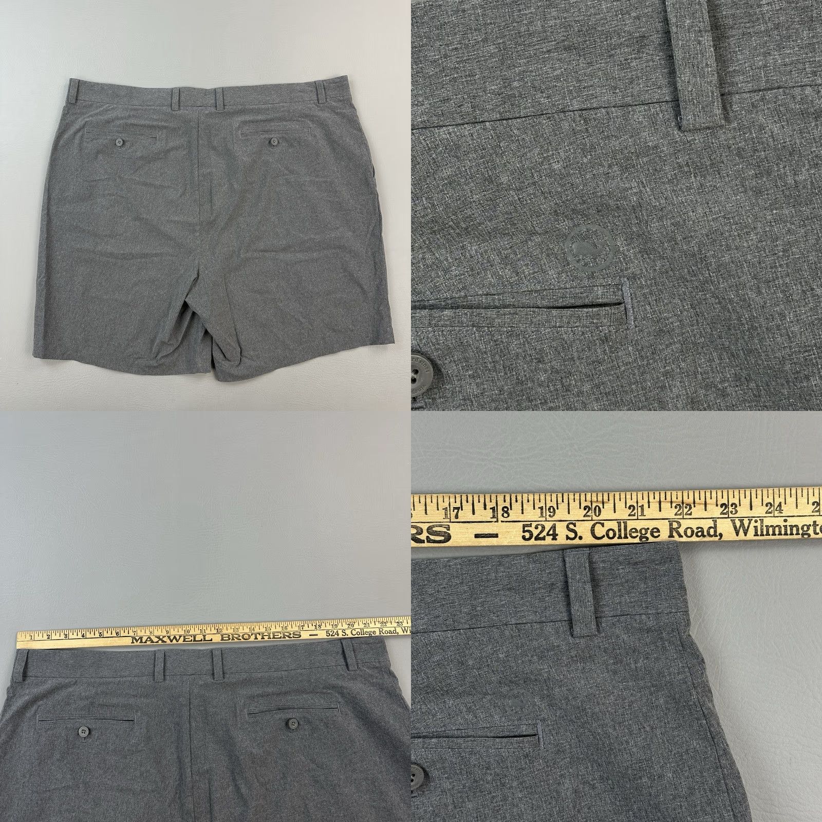 Vineyard Vines Vineyard Vines Performance Breaker Shorts Mens 42 Gray Stretch Golf Casual Chino Short with Pockets Zipper Logo Size US 42 / EU 58 - 8 Thumbnail