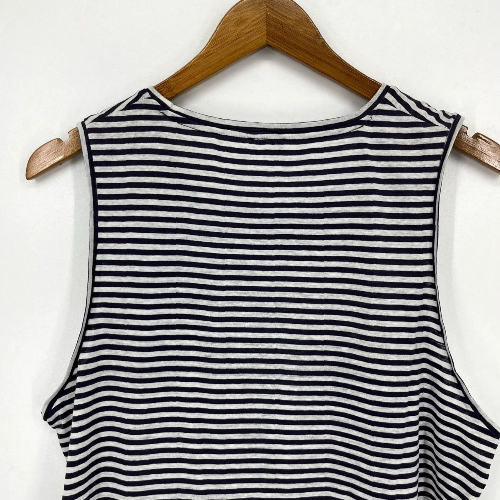 J.Crew J.CREW Tank Top Women's L White Striped Sleeveless Round Neck Size L / US 10 / IT 46 - 7 Thumbnail