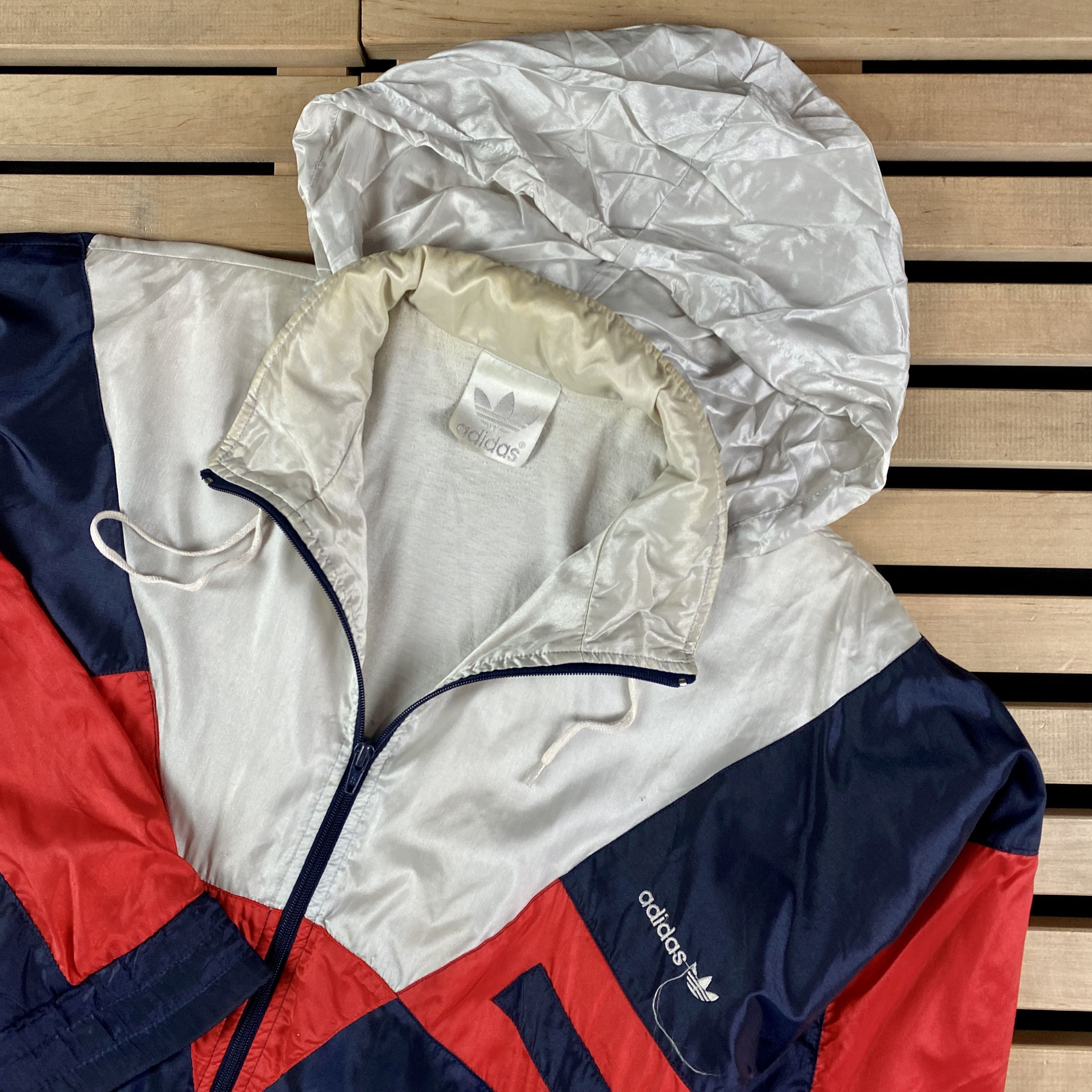 Adidas × Vintage Mens Vintage Windbreker Jacket Adidas Originals Size L Size US L / EU 52-54 / 3 - 2 Thumbnail