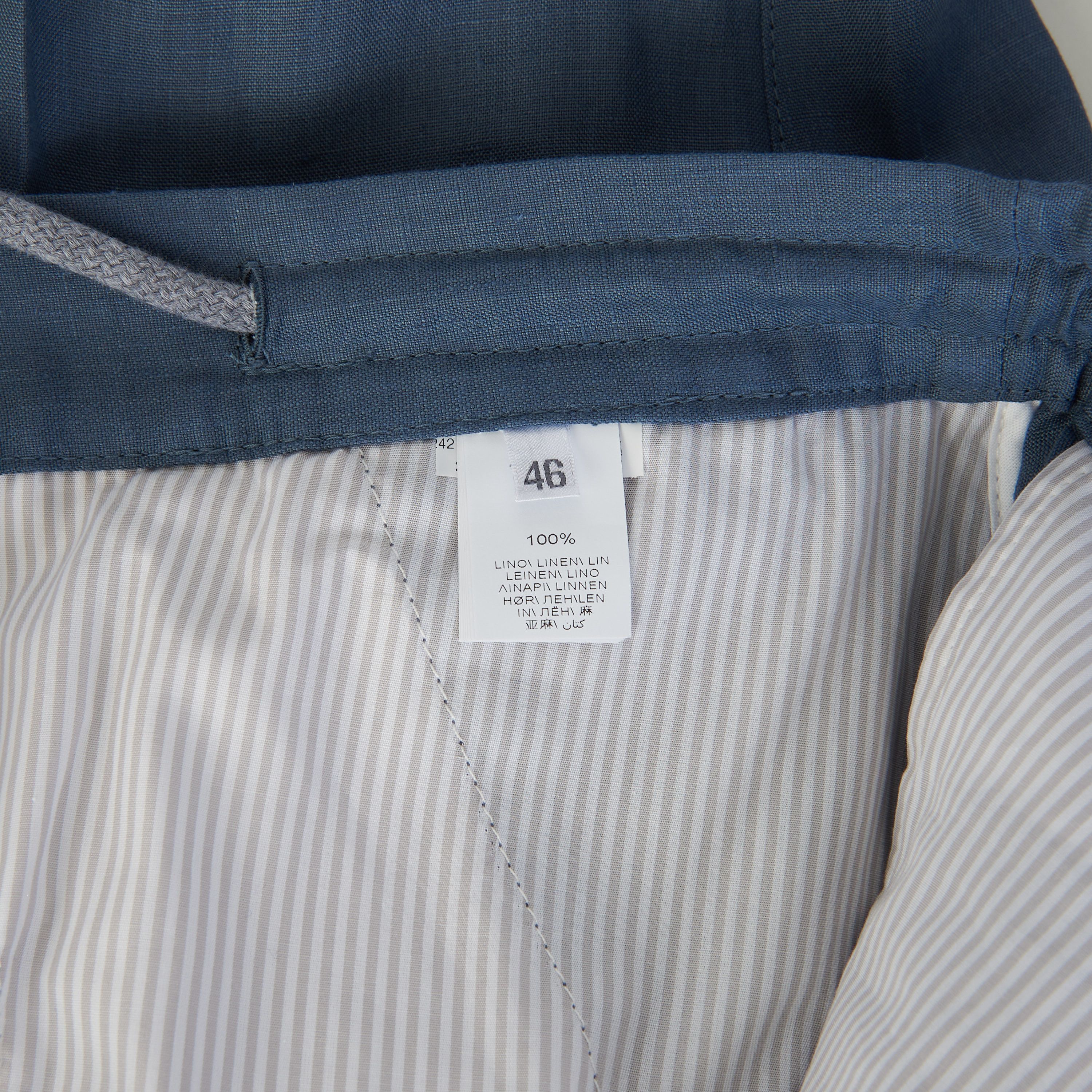 Brunello Cucinelli Relaxed Fit Trousers - Drawstring, Double Pleats, Linen Size US 30 / EU 46 - 12 Thumbnail