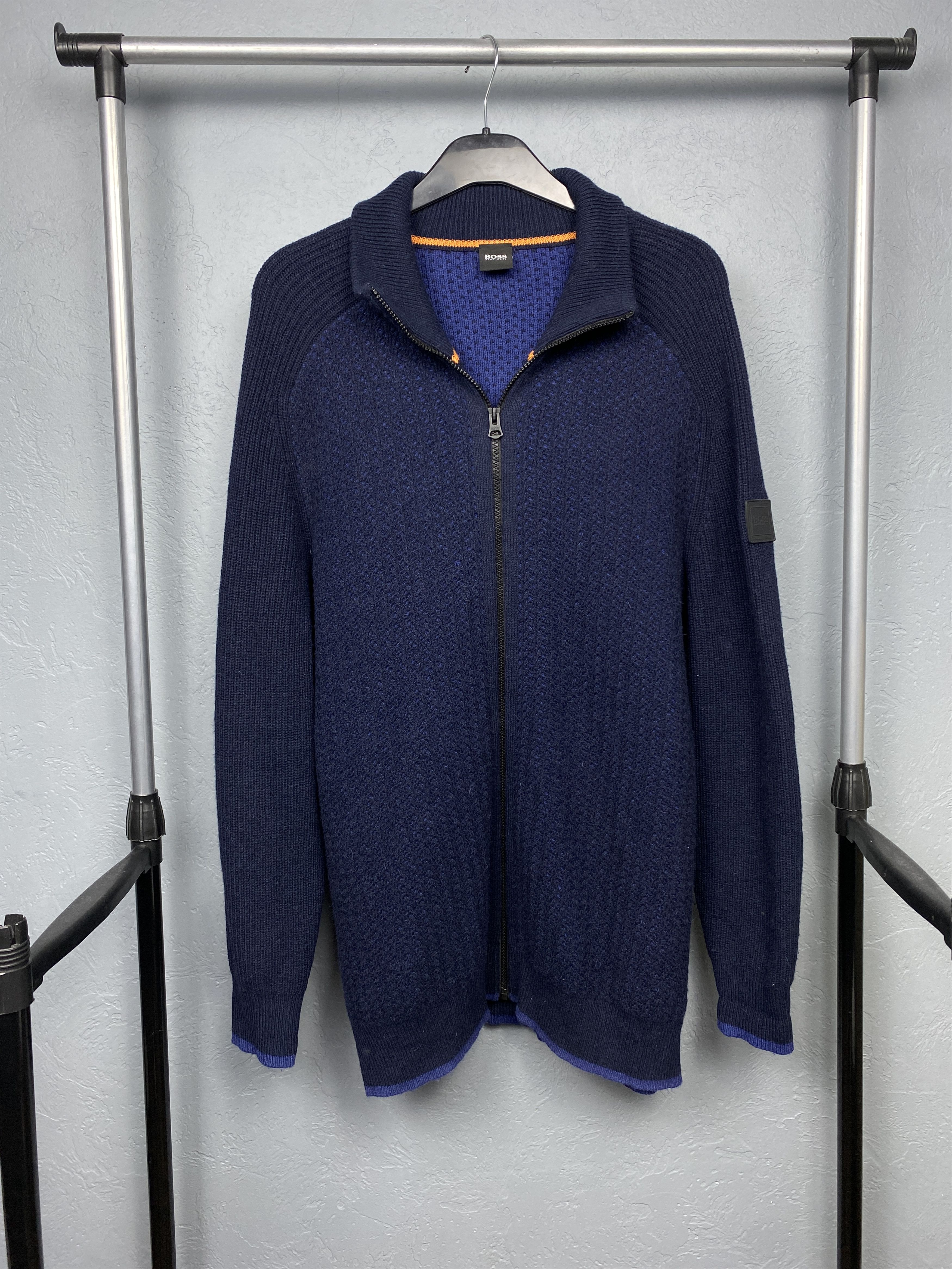 Hugo Boss Hugo Boss Mens Wool Knit Full Zip Sweater Size US XXL / EU 58 / 5 - 1 Thumbnail