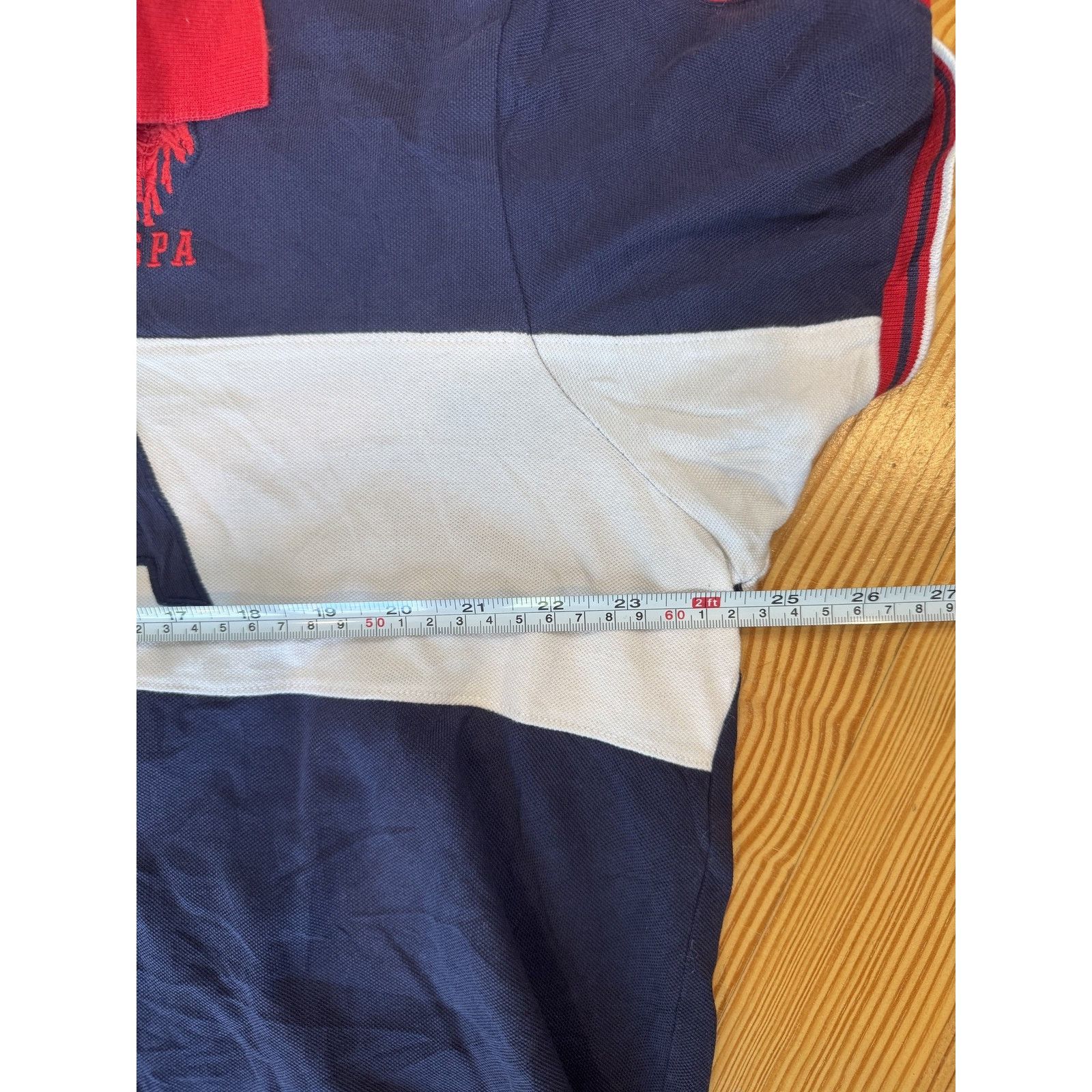 U.S. Polo Assn. U.S. Polo Assn Shirt Blue Red White USA Polo Retro Crest XL Size US XL / EU 56 / 4 - 4 Thumbnail