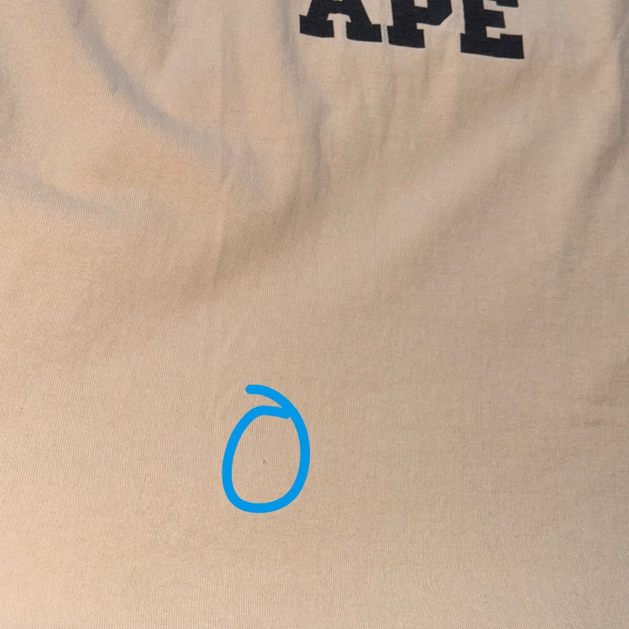 Bape × Vintage OG Star College Logo Tee Beige Size US L / EU 52-54 / 3 - 8 Thumbnail