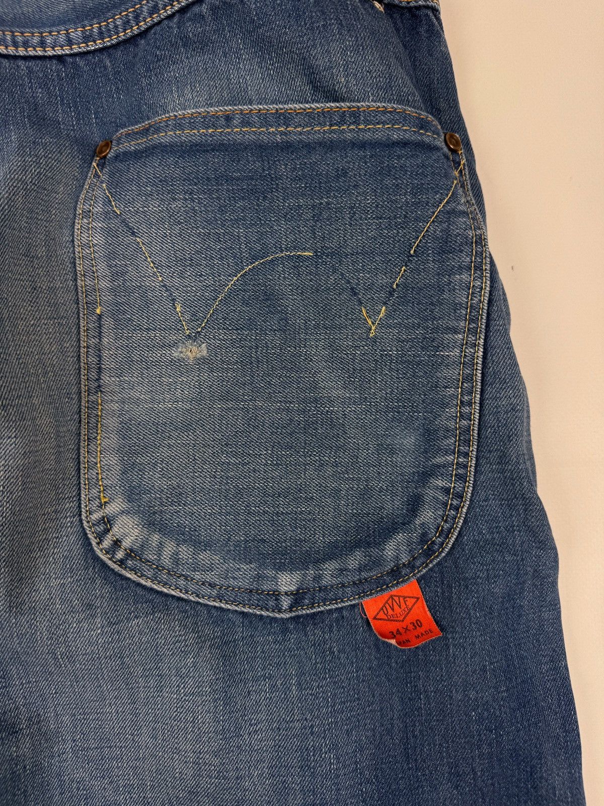 Edwin Edwin 550923 Over Works Factory Distressed Jeans Pants Size US 34 / EU 50 - 19 Thumbnail