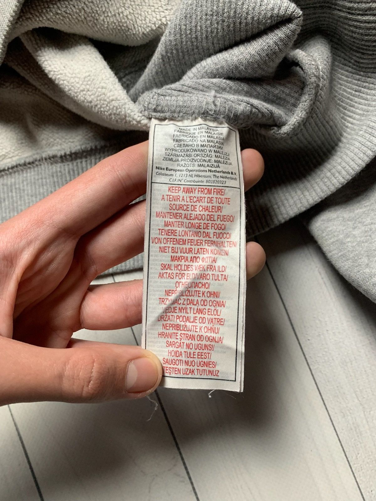 Nike × Vintage Vintage Nike hoodie logo size S grey logo Size US S / EU 44-46 / 1 - 6 Thumbnail