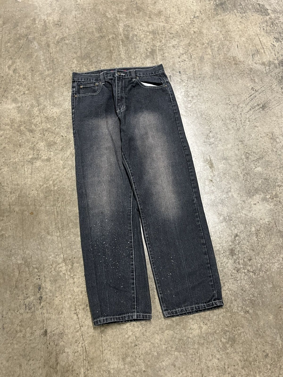 Southpole × Vintage Y2k baggy fit wide leg faded black denim skater hype rare Size US 34 / EU 50 - 6 Thumbnail