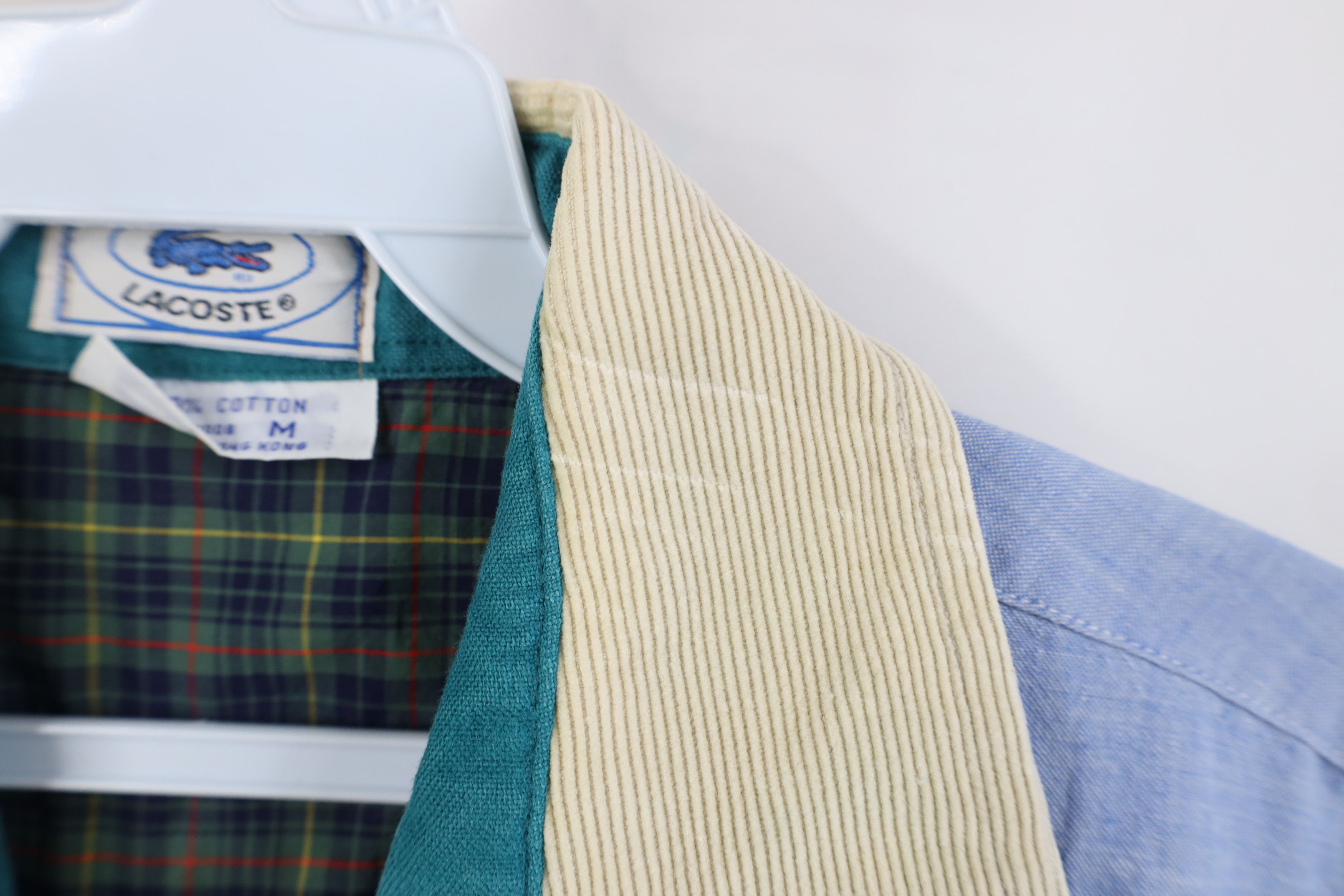 Izod Vintage 80s Izod Lacoste Collar Chambray Button Shirt Blue Size US M / EU 48-50 / 2 - 4 Thumbnail