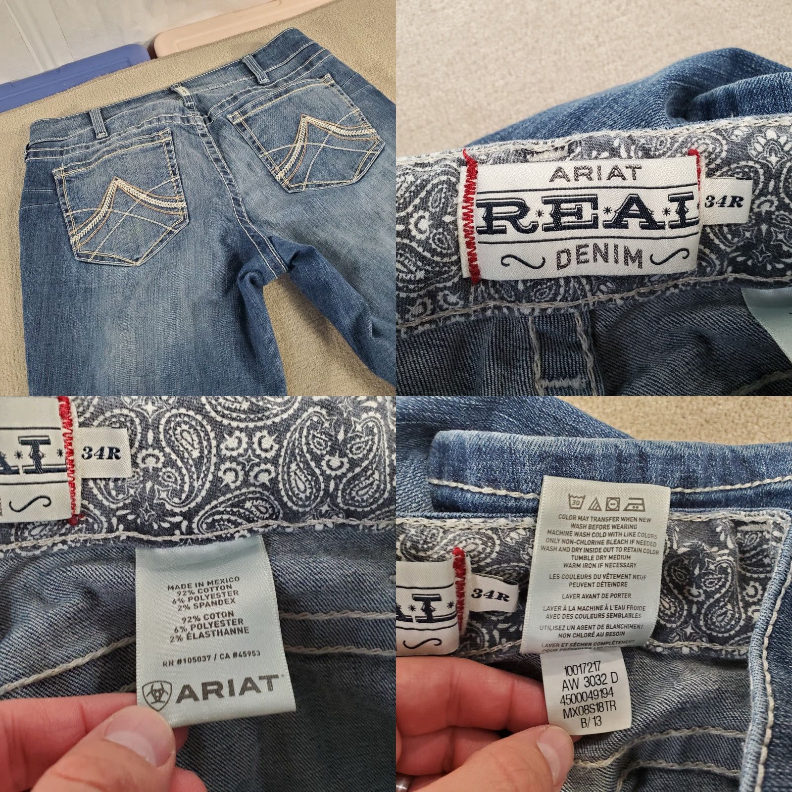 Ariat **Ariat Blue Women's 34 Rainstorm Denim Jeans Regular Fit** User: **Ariat Blue Women's 34 Regular Fit Rainstorm Denim Jeans** Size 24" / US 00 / IT 34 - 8 Thumbnail