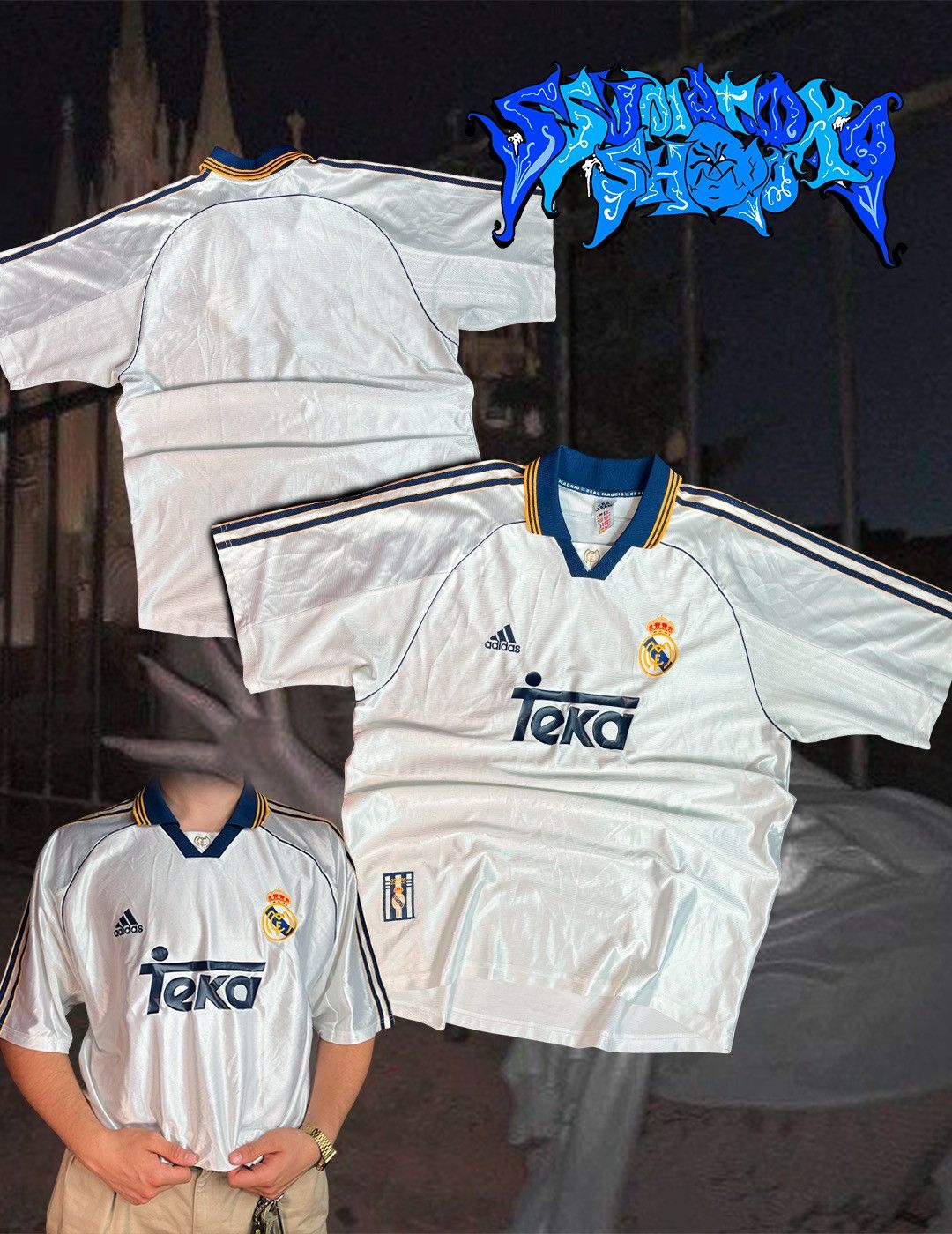 Adidas Vintage Rare Adidas 90'S Real Madrid Teka Jersey Shirt Size US XL / EU 56 / 4 - 1 Thumbnail