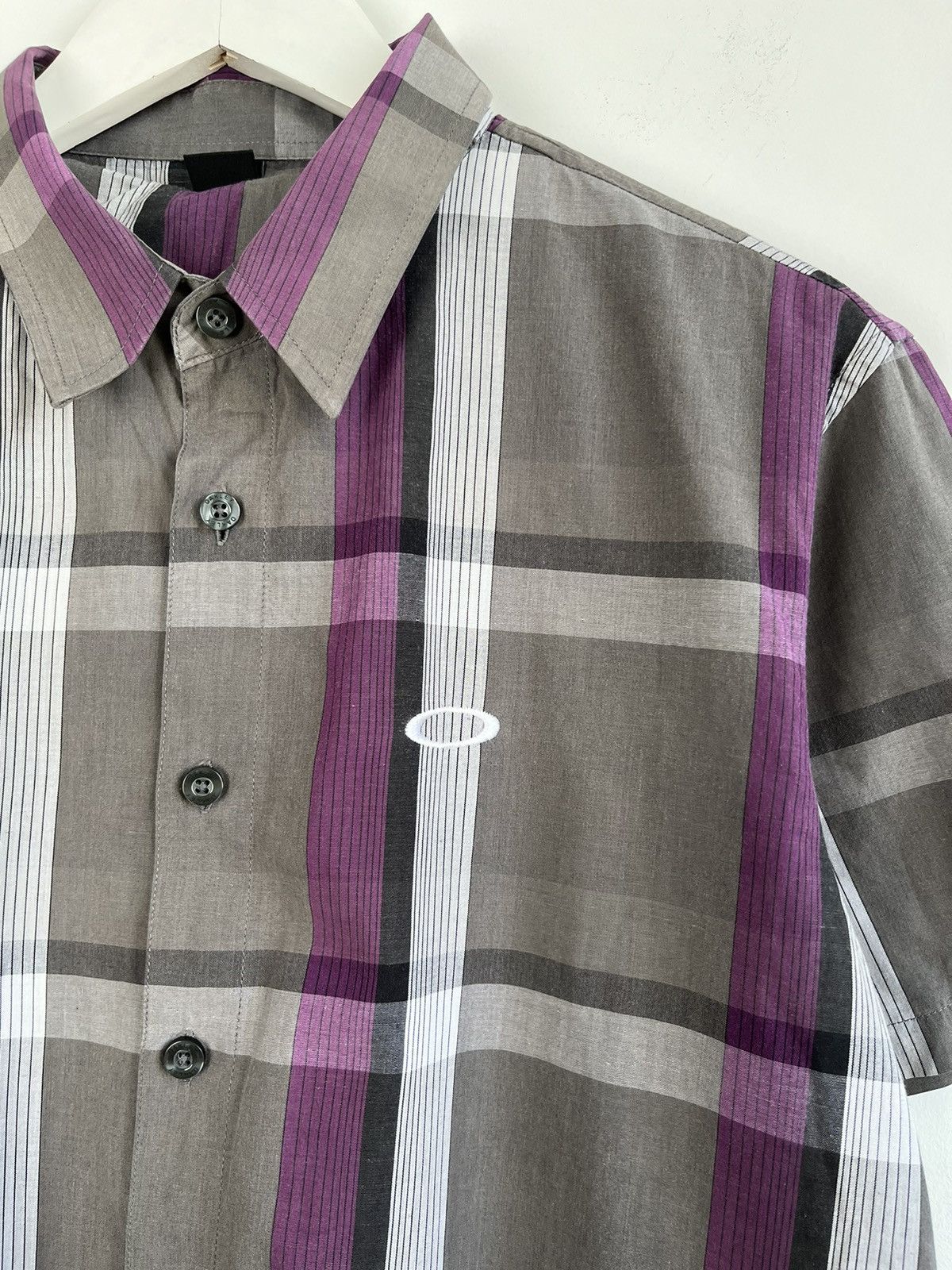 Oakley Oakley Chechered Grey Short Sleeve Shirt Size US M / EU 48-50 / 2 - 2 Thumbnail
