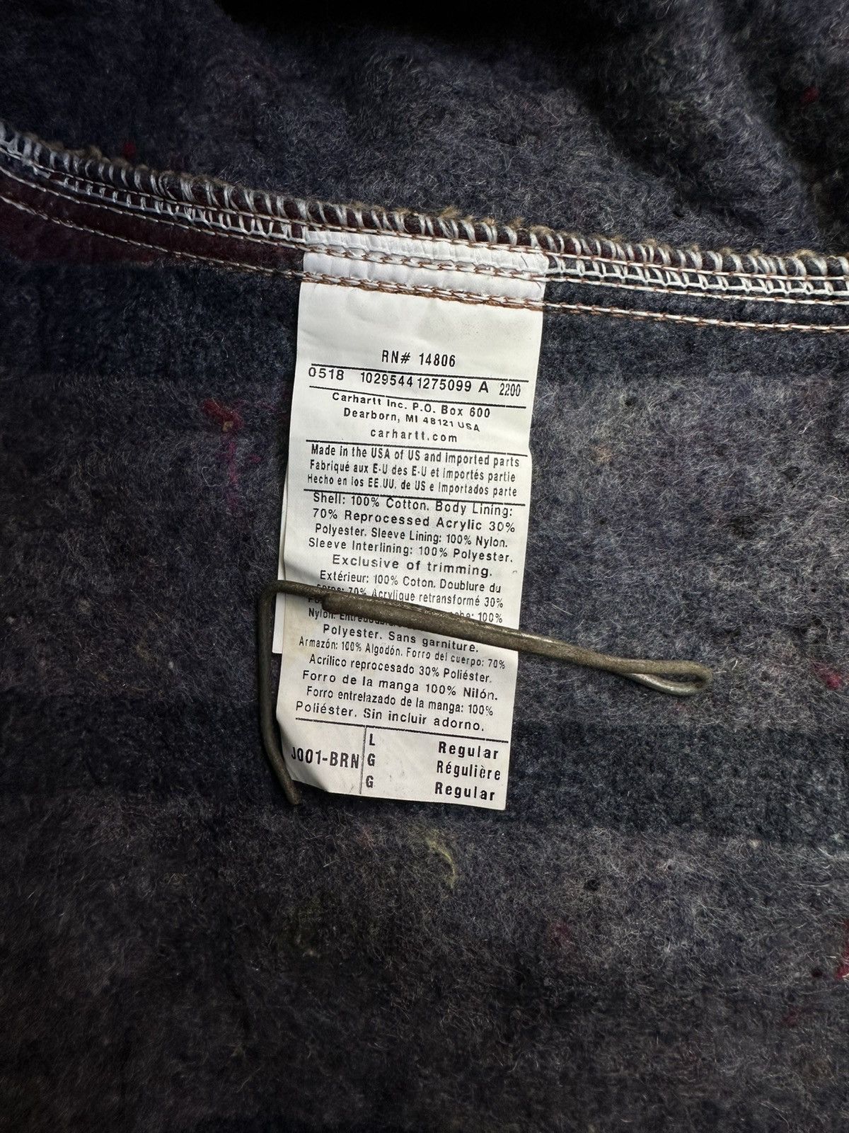 Carhartt Carhartt J001BRN Brown Detroit Jacket Made in USA Size US L / EU 52-54 / 3 - 4 Thumbnail