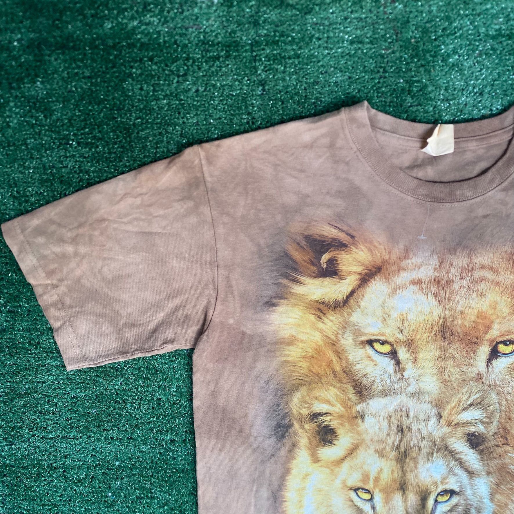 The Mountain Vintage Y2K Lions Nature Shirt Animal The Mountain Tan Tee Size US M / EU 48-50 / 2 - 3 Thumbnail