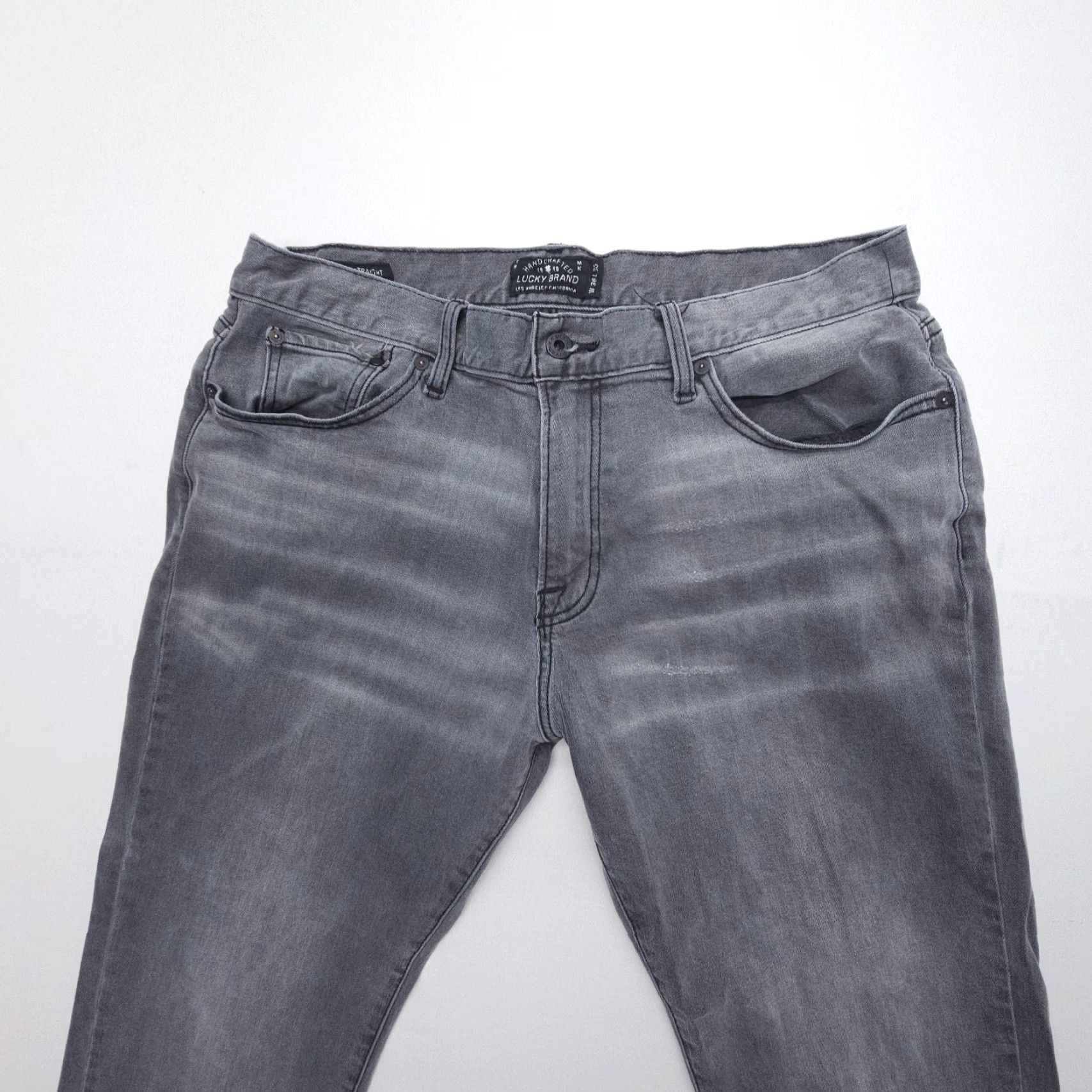Lucky Brand Lucky Brand Jeans 221 Original Straight Mens 36 x 30 Inseam 28 Gray Denim 5-Pocket Stretch Regular Vintage: No Size US 36 / EU 52 - 4 Thumbnail