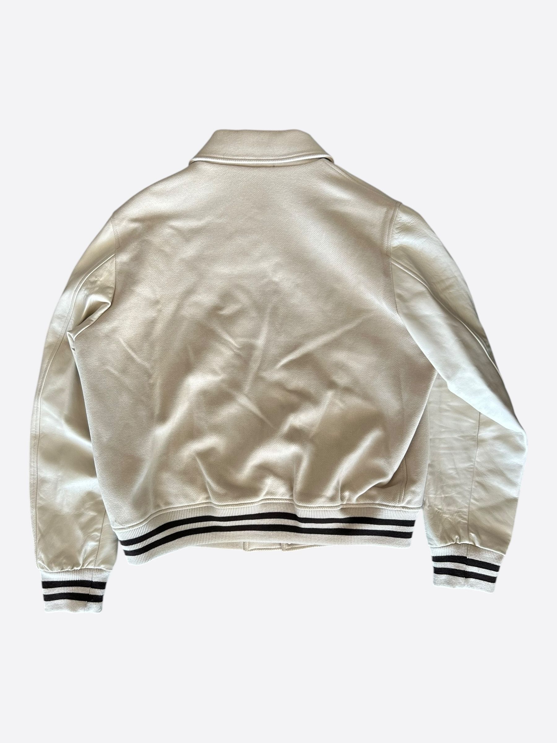 Amiri Amiri Beige & Brown Bones Varsity Jacket Size US XS / EU 42 / 0 - 2 Thumbnail