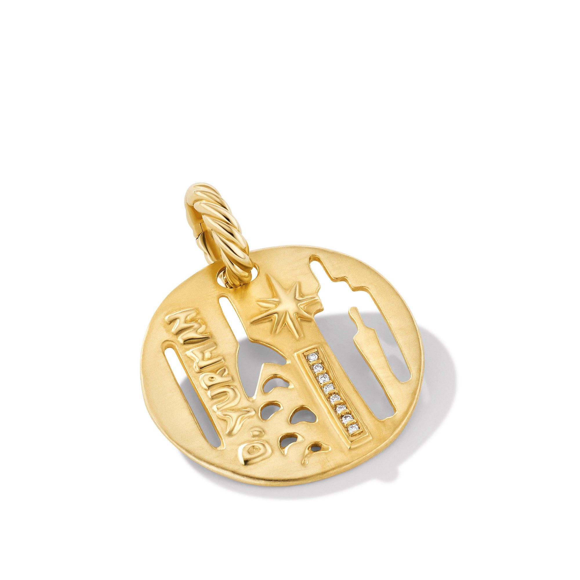 David Yurman o1w1db10525 D17380D Pendant in 18K Yellow Gold with Diamond Size ONE SIZE - 2 Thumbnail