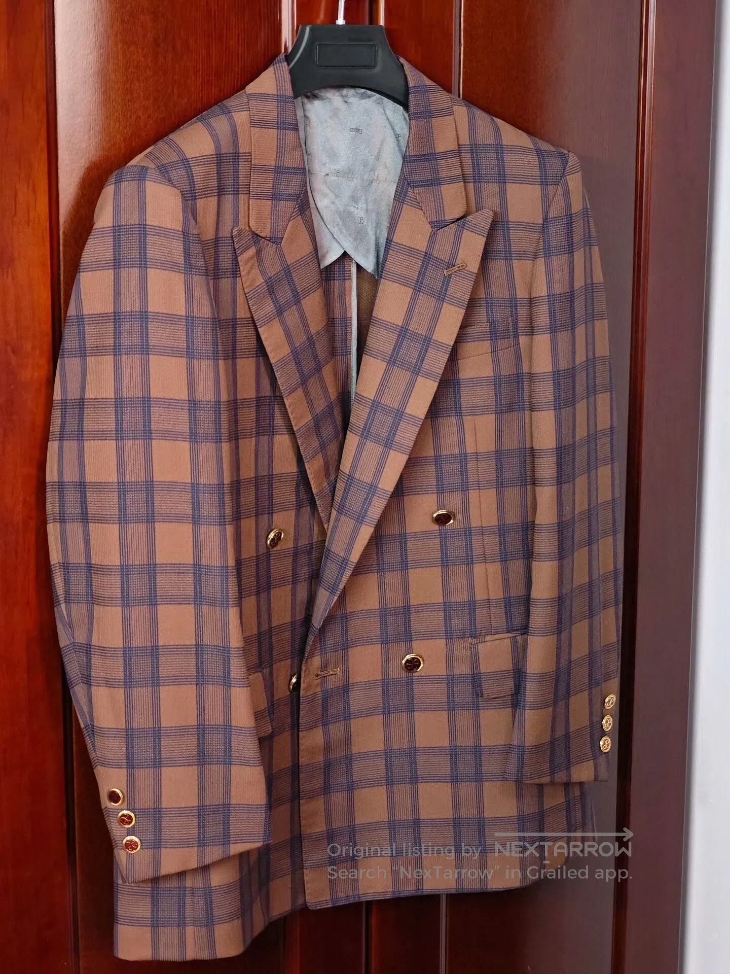 Luxe Custom Brown Silk Wool Suit. Size US M / EU 48-50 / 2 - 1 Thumbnail
