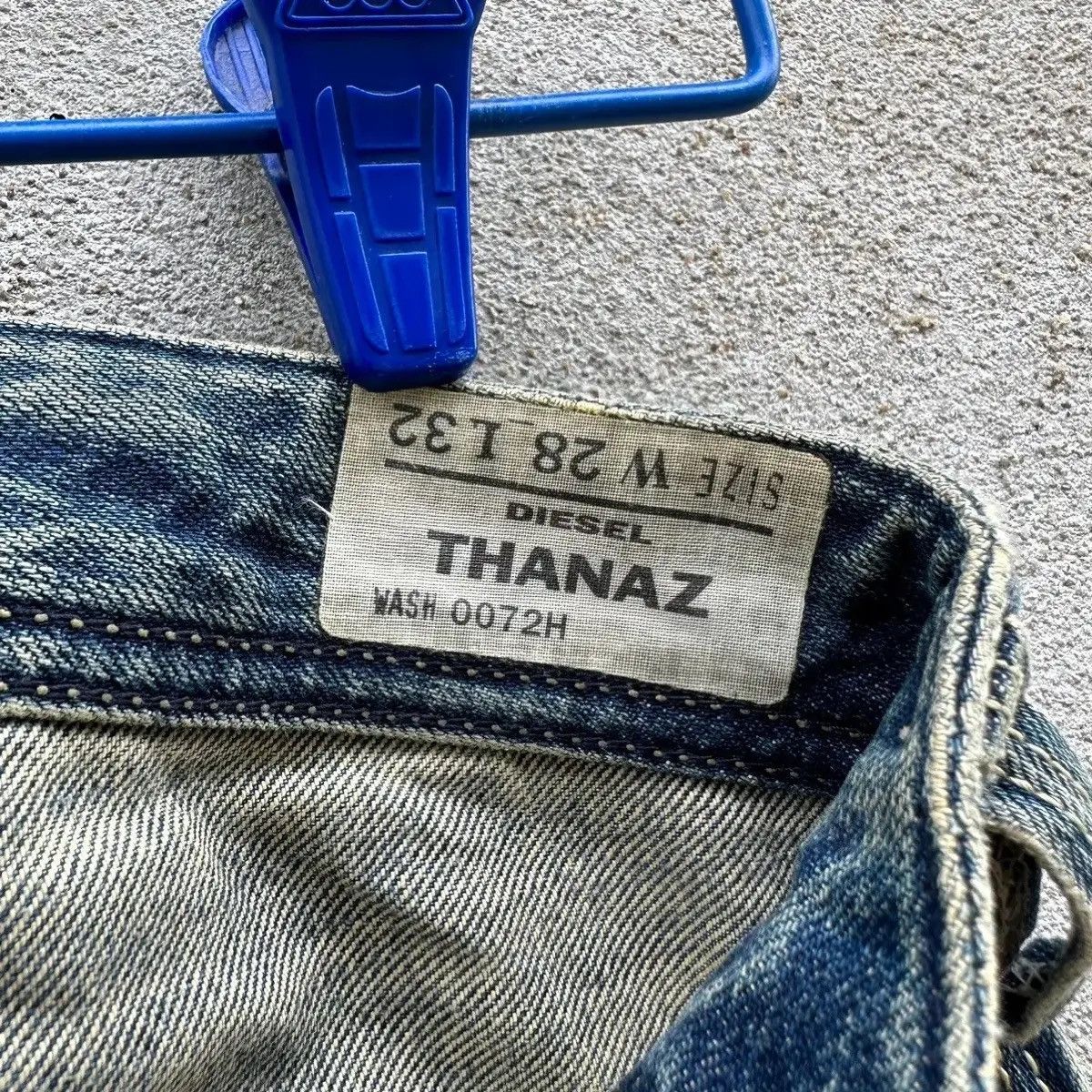 Vintage ‼️ THRASED 🔥 DIESEL THANAZ JEANS VINTAGE DENIM RIPPED PANTS Size US 30 / EU 46 - 10 Thumbnail