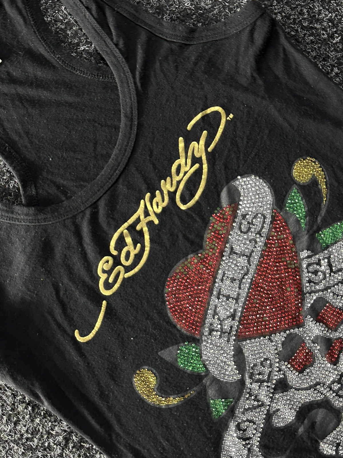 Designer × Ed Hardy ❗️Vintage Ed Hardy tiger big True Love Logo Women Tee Size M / US 6-8 / IT 42-44 - 4 Thumbnail