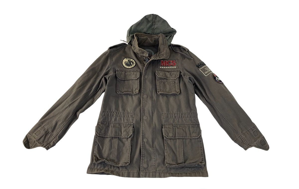 image of 90's Hysteric Glamour Kick Out The Jam Mc5 Jacket in Olive, Men's (Size Small)