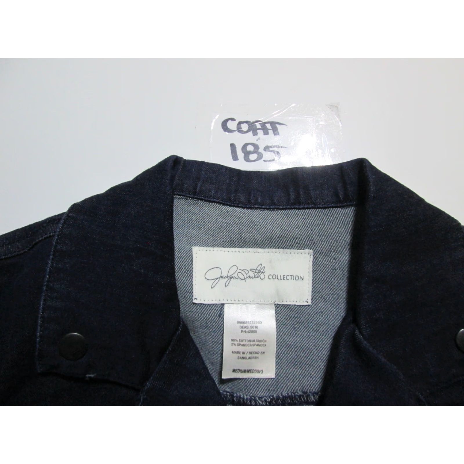Vintage Jaclyn Smith Womens Denim Biker Jacket Navy Outerwear Size M Size M / US 6-8 / IT 42-44 - 5 Thumbnail