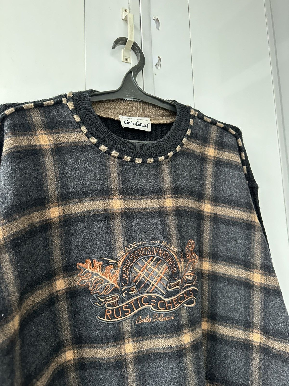 Carlo Colucci Vintage Carlo Colucci Knit Sweater Patchwork Brown Size US L / EU 52-54 / 3 - 10 Thumbnail