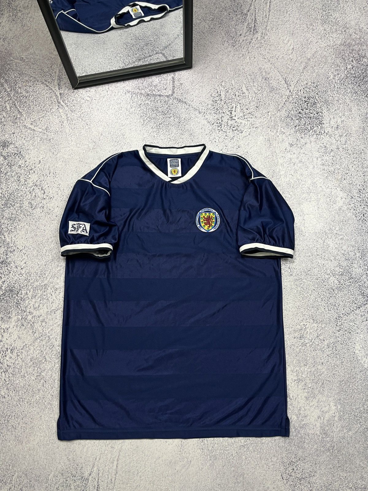 Other Score Draw Scotland 1996/98 Retro Home Shirt Soccer Jersey Size US XXL / EU 58 / 5 - 1 Thumbnail