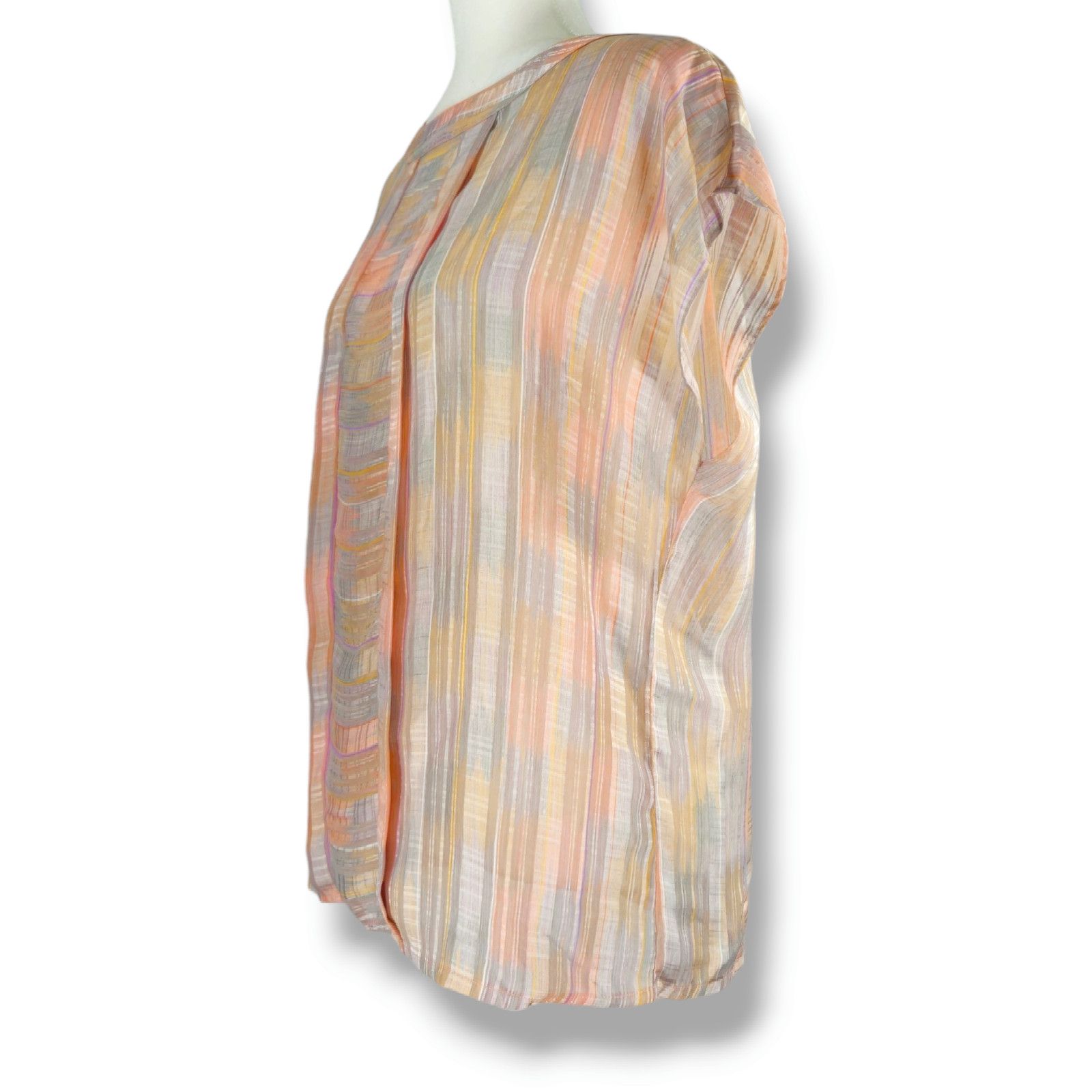 Other EUC VTG Malbe 70s Sheer Dolman Sleeve Blouse Sz. 14 Pastel Size XL / US 12-14 / IT 48-50 - 1 Thumbnail