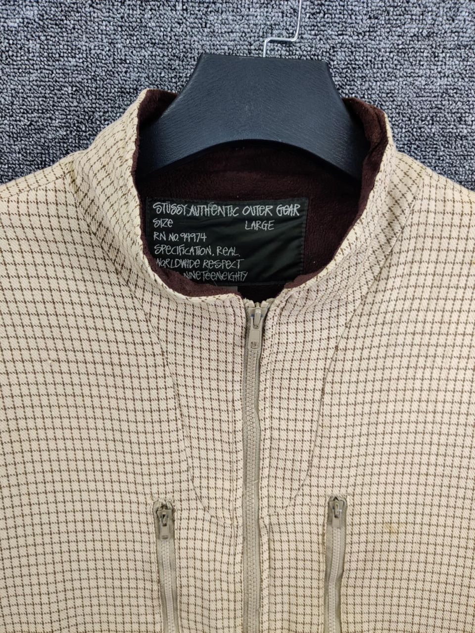 Stussy Vintage 90s Stussy Checkered Zipper Jacket Size US L / EU 52-54 / 3 - 2 Thumbnail