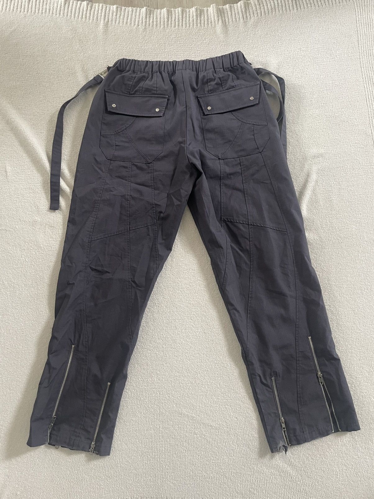Japanese Brand Japanese Super Baggy Grey Zipper Pants Size US 32 / EU 48 - 3 Thumbnail