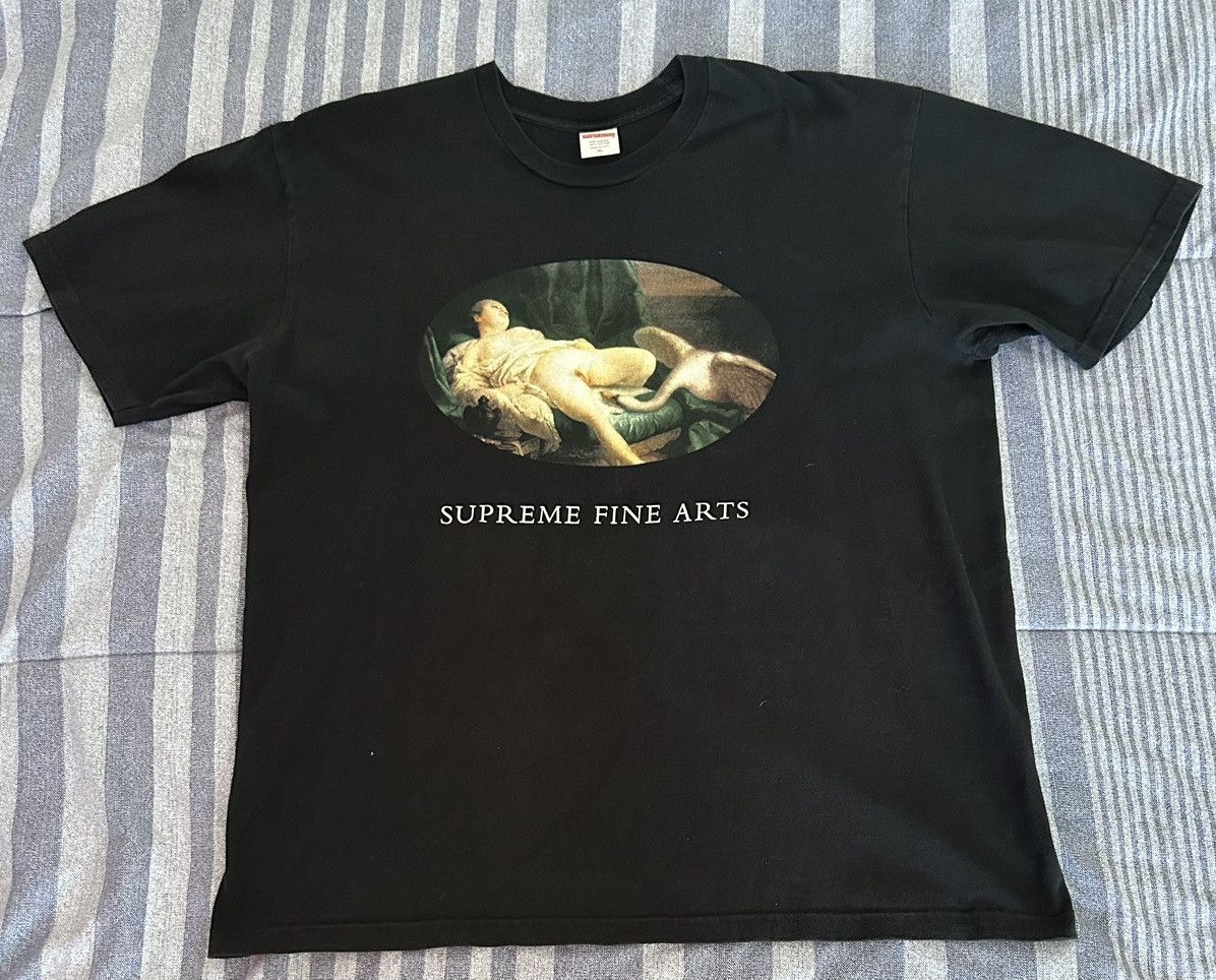 Supreme Supreme leda and the swan tee black Grailed