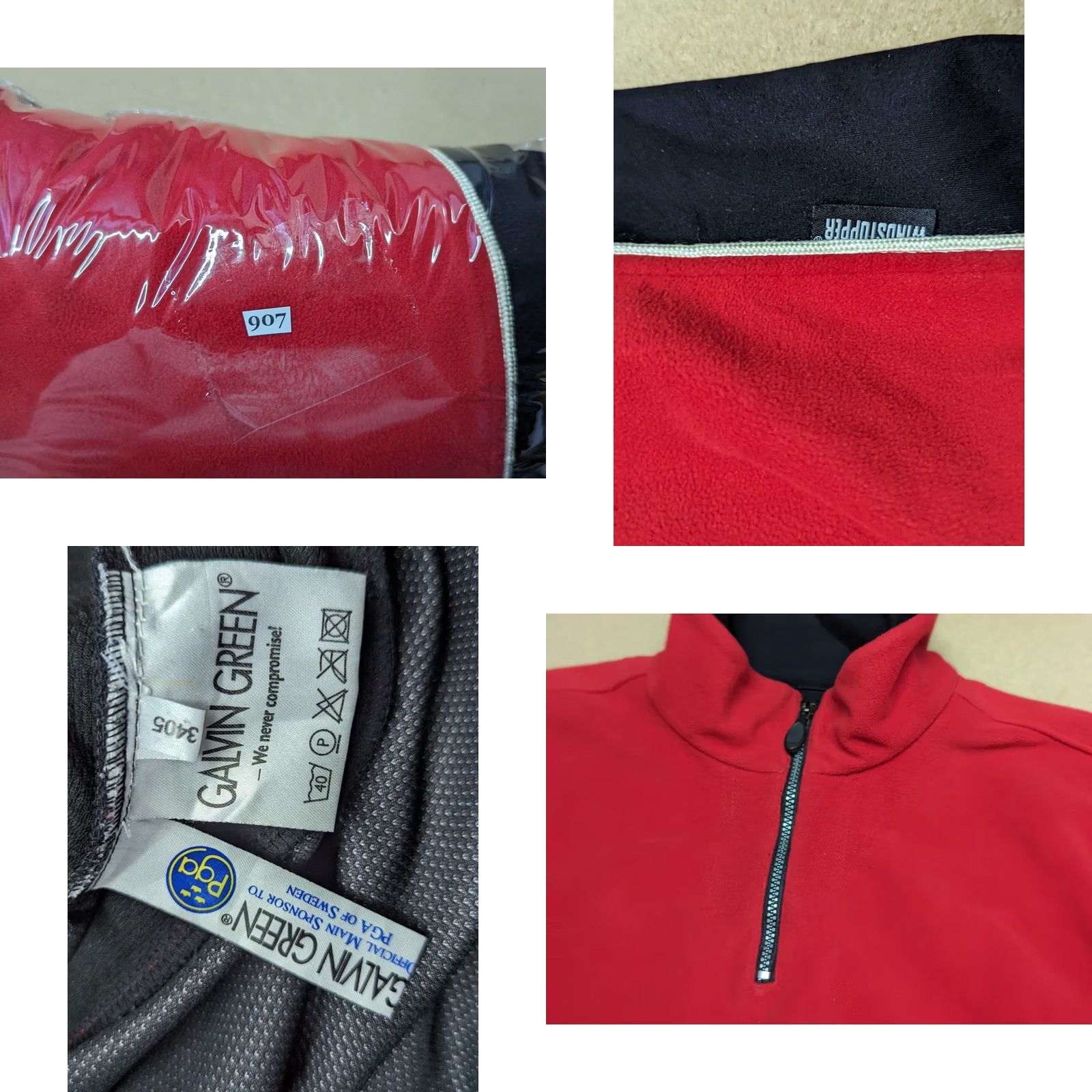 Galvin Green Galvin Green Mens Windstopper Jacket Gore-Tex Red Pullover 1/4 Zip L Windproof Waterproof Activewear Jacket Mens Red GW Windstopper Jacket Size US L / EU 52-54 / 3 - 9 Thumbnail