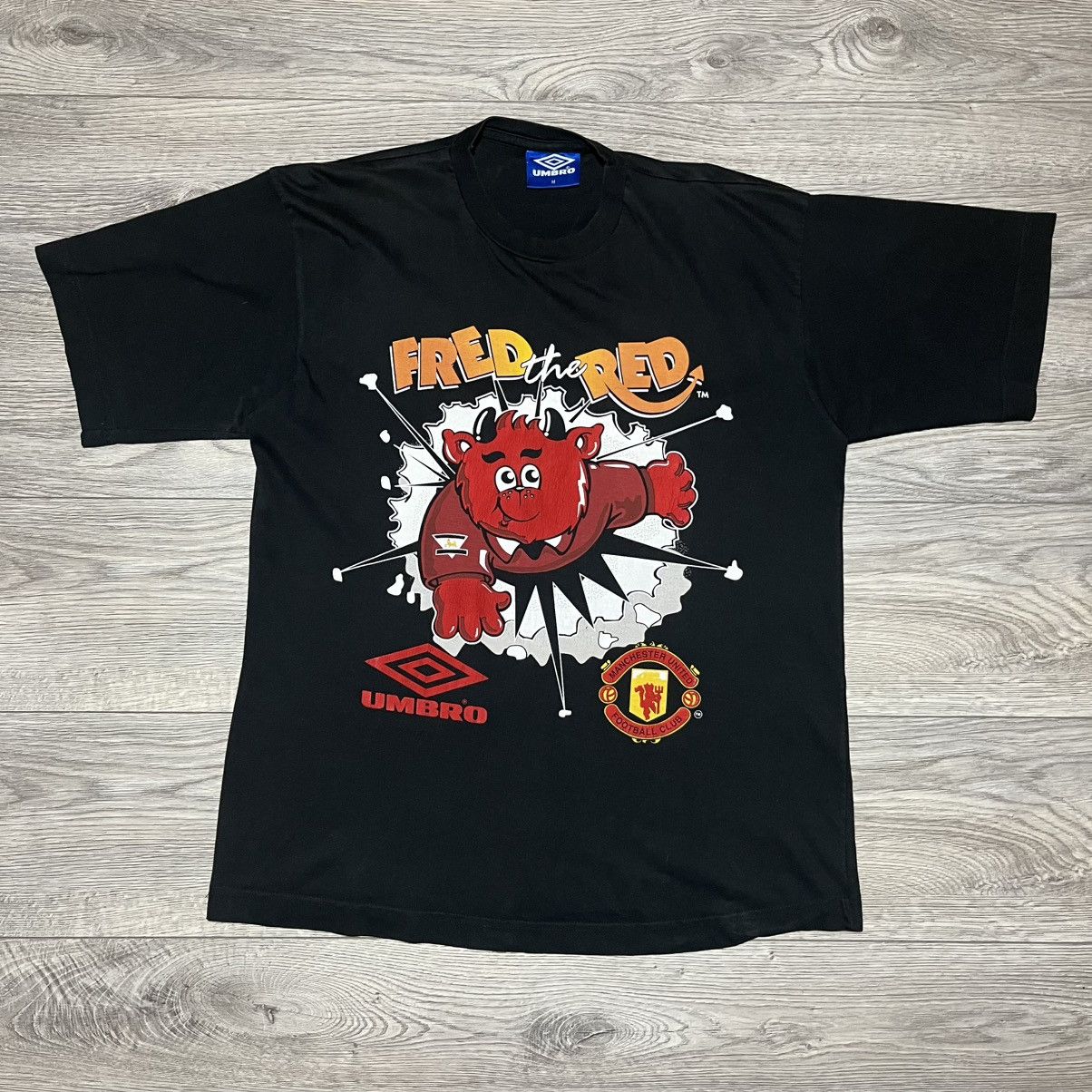 Umbro Vintage 90s Manchester United “Fred The Red Devil” T-shirt Size US M / EU 48-50 / 2 - 1 Thumbnail
