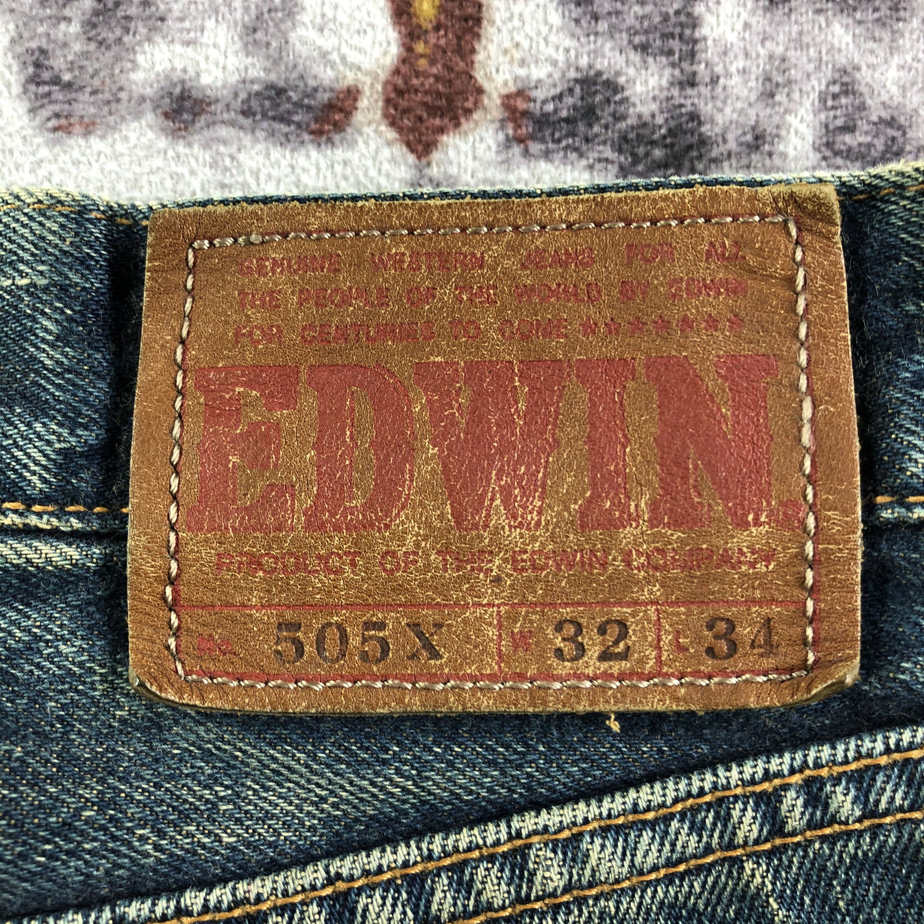 Edwin Vintage Distress Edwin 505 Selvedge Jeans-JM3592 Size US 33 - 5 Thumbnail