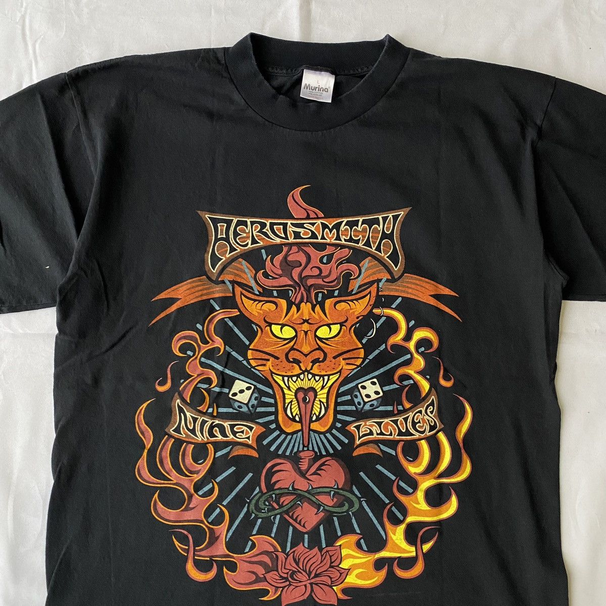 Band Tees × Vintage Vintage 1997 Aerosmith Nine Lives Tour T-Shirt Size US L / EU 52-54 / 3 - 5 Thumbnail