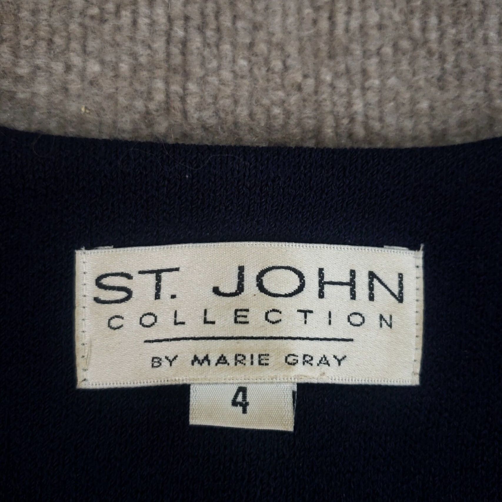 Vintage VINTAGE St John Blazer Women Sz 4 Blue Knit Heavyweight Classic Career Office Timeless Womens Size S / US 4 / IT 40 - 6 Thumbnail