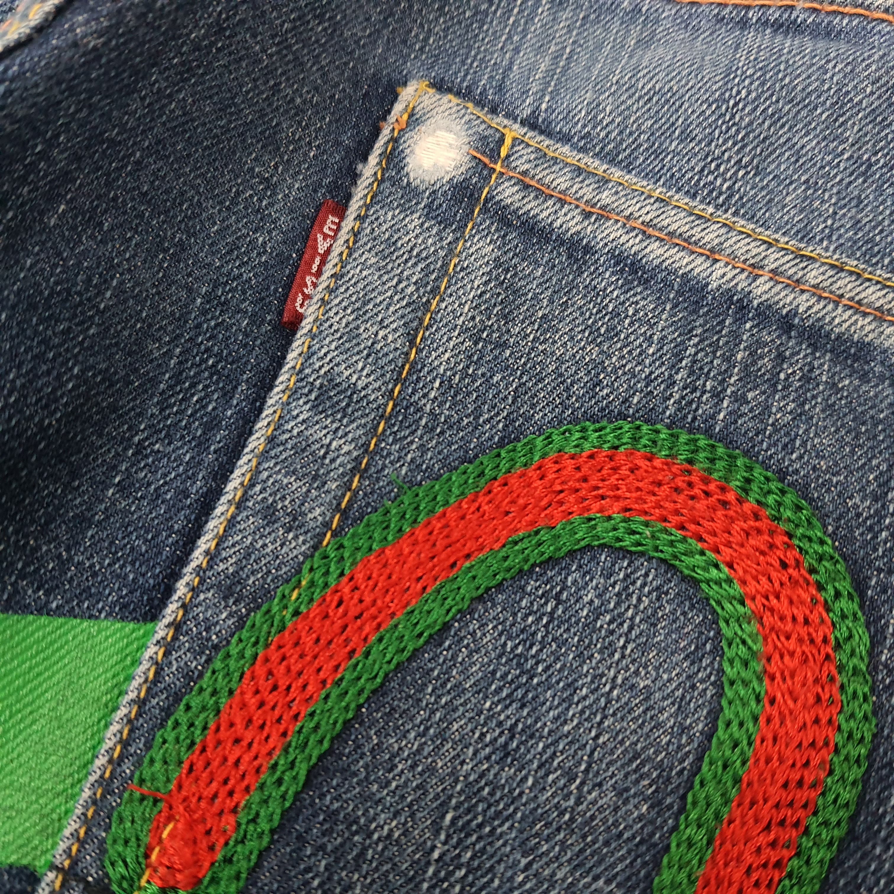 Evisu Vintage Evisu Japan Embroidery Custom Daicock Jeans C258N4 Size US 33 - 3 Thumbnail