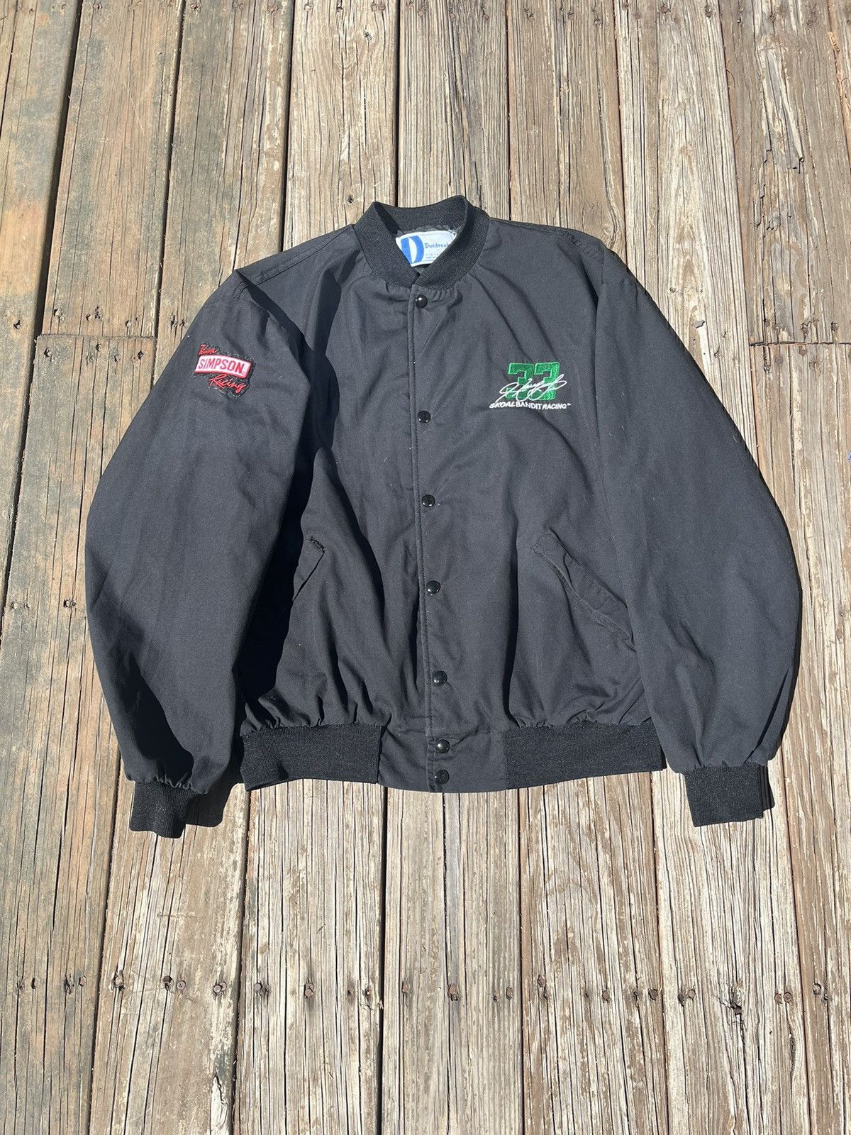 image of Vintage Dunbrooke Skoal Bandit Racing Jacket in Black, Men's (Size XL)