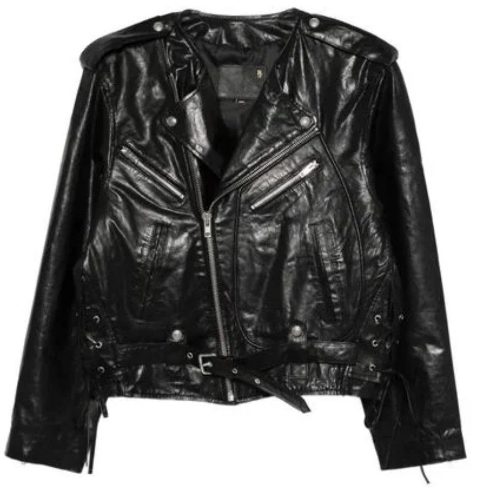 R13 R13 CREWNECK DISTRESSED LEATHER MOTO JACKET - NEW WITH TAGS Size M / US 6-8 / IT 42-44 - 7 Thumbnail